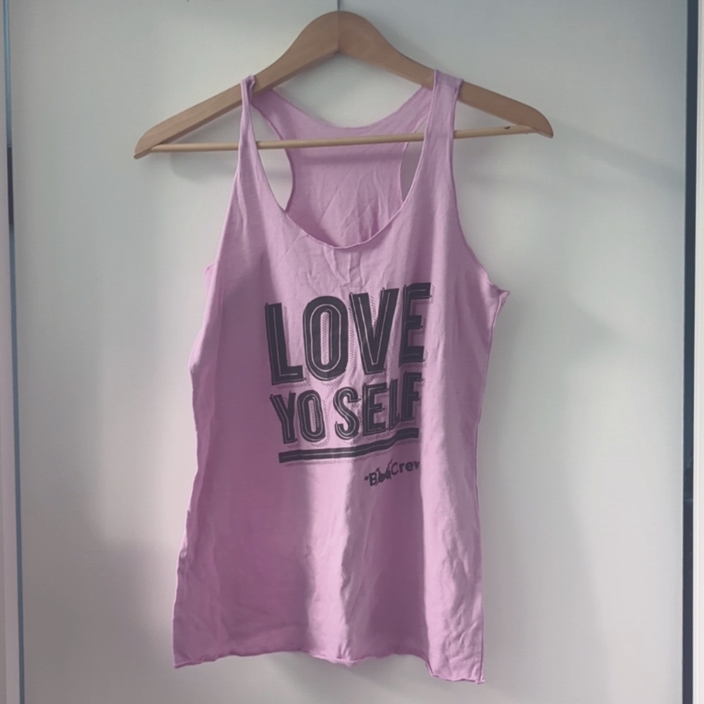 Peloton BooCrew "Love Yo Self" tank top, Size M
